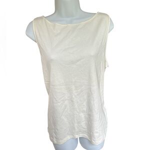 NWT Jones New York Cream Sleeveless Tank Top - XL